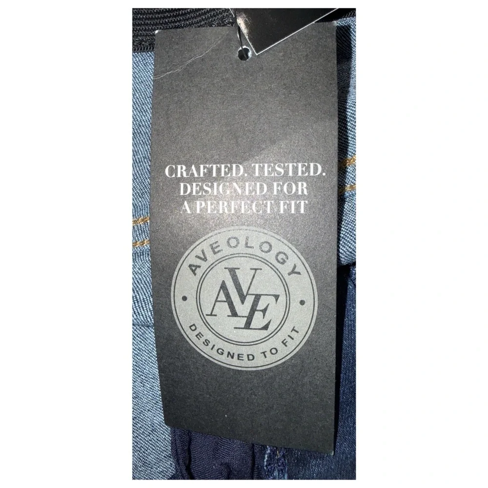 Avenue - Aveology Dark Wash Ripped Denim Shorts - Women’s Size 22 - Rolled Hem - Picture 6 of 7